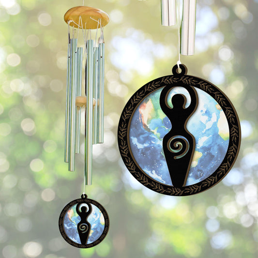 Earth Mother Goddess Wind Chime - Fertility Suncatcher Home Decor