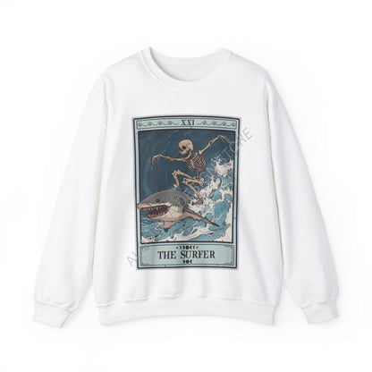 The Surfer Tarot Card Sweatshirt - Gift for Beach Lovers  Ocean Enthusiasts