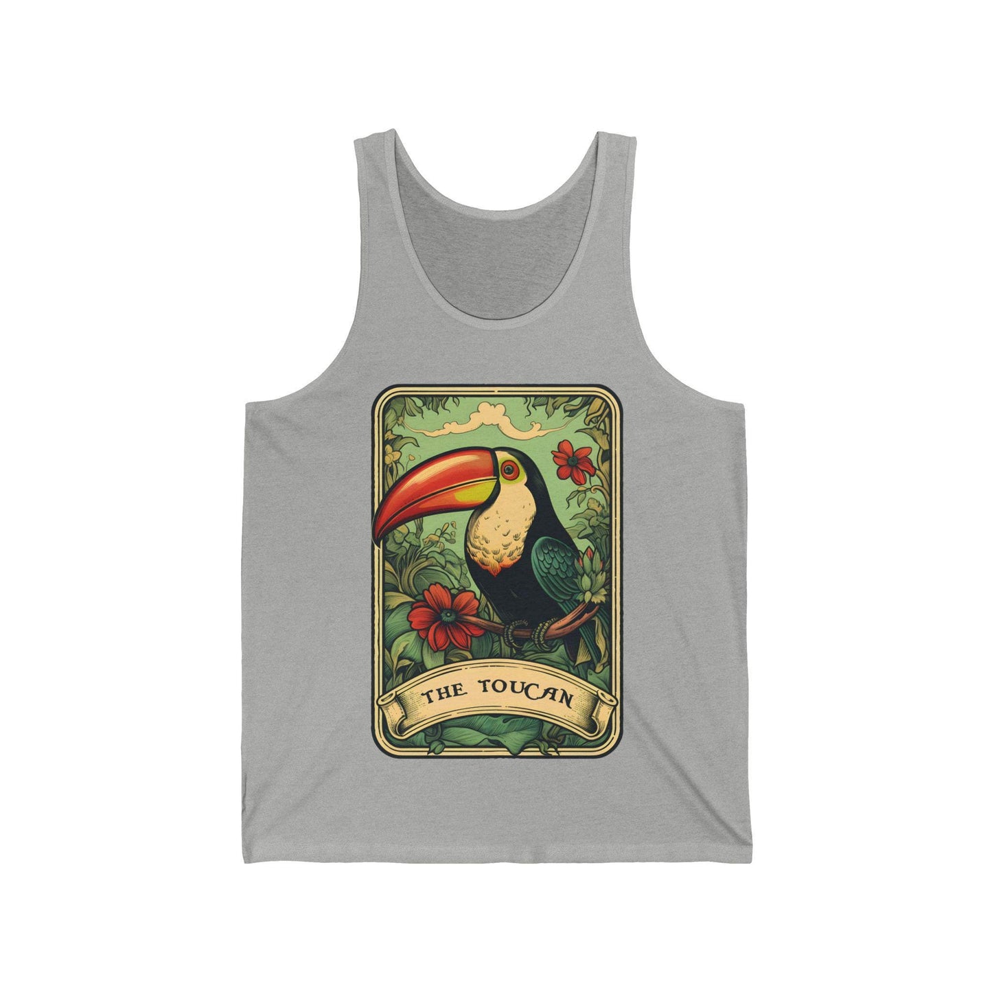 The Toucan Tarot Card Tank Top, Toucan Shirt Bird Lover Gift Birdwatching