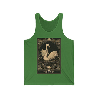 The SwanTarot Card Tank Top, White Swan Shirt Animal Lover