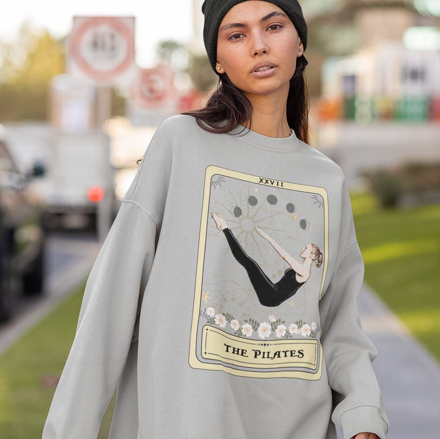 Pilates Tarot Card Sweatshirt - Gift for Pilates Lovers Crew Neck Jumper
