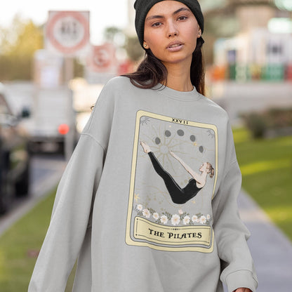Pilates Tarot Card Sweatshirt - Gift for Pilates Lovers Crew Neck Jumper