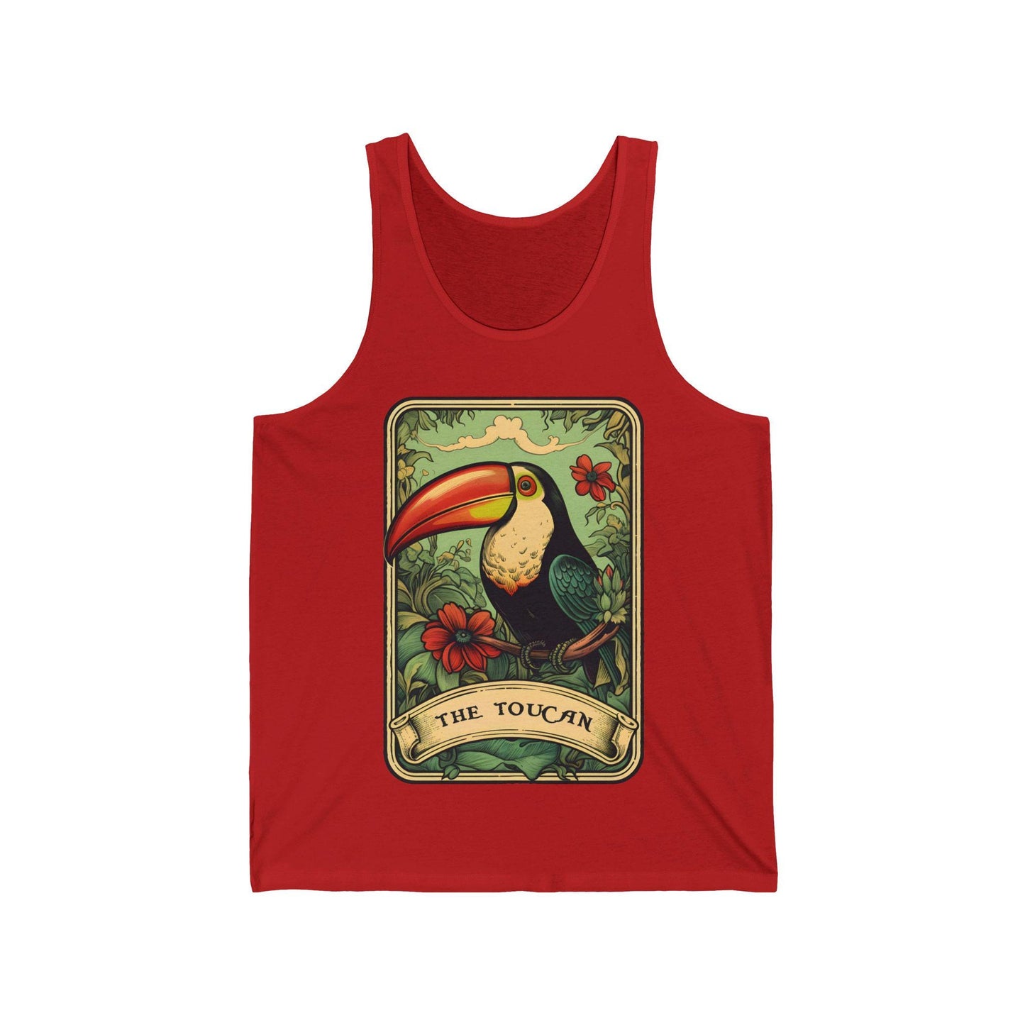 The Toucan Tarot Card Tank Top, Toucan Shirt Bird Lover Gift Birdwatching