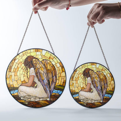 Angel Stained Glass SunCatcher Angel Wings Window Hanging Home Decor Heaven