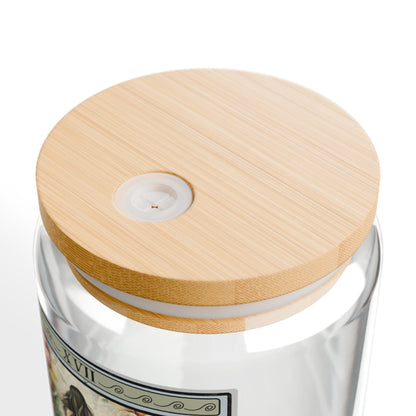 Vegetable Lover Tumbler - 16oz Tarot Card Sipper Glass with Bamboo Lid