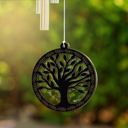 Tree of Life Wind Chime Suncatcher, Protection Home Decor Housewarming Gift