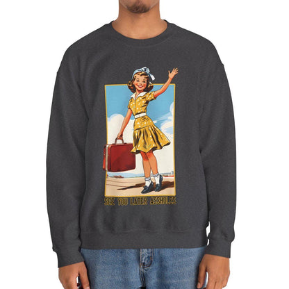 See You Later AssHoles Sweatshirt, Traveling Sweater Sarcastic Funny Swetashirt