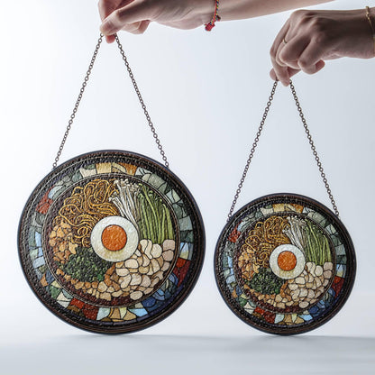 Ramen Stained Glass Japanese Food Sun Catcher Ramen Lover Light Catcher Window Hanging Kitchen Home Decoration Foodie Gift
