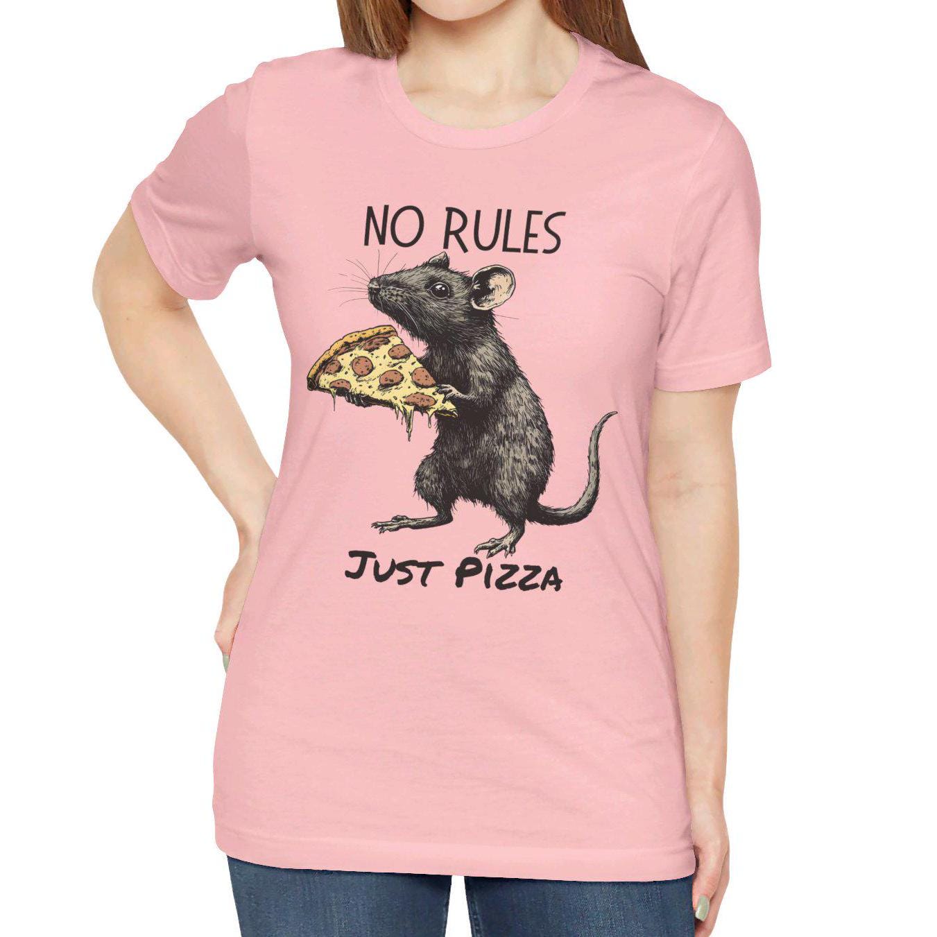 No  Rules Just Pizza Rat Pizza Shirt, Pizza Lover Rat T-shirt