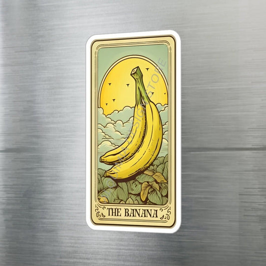 Banana Tarot Card Sticker - 3 x 4 Waterproof Vinyl Sticker
