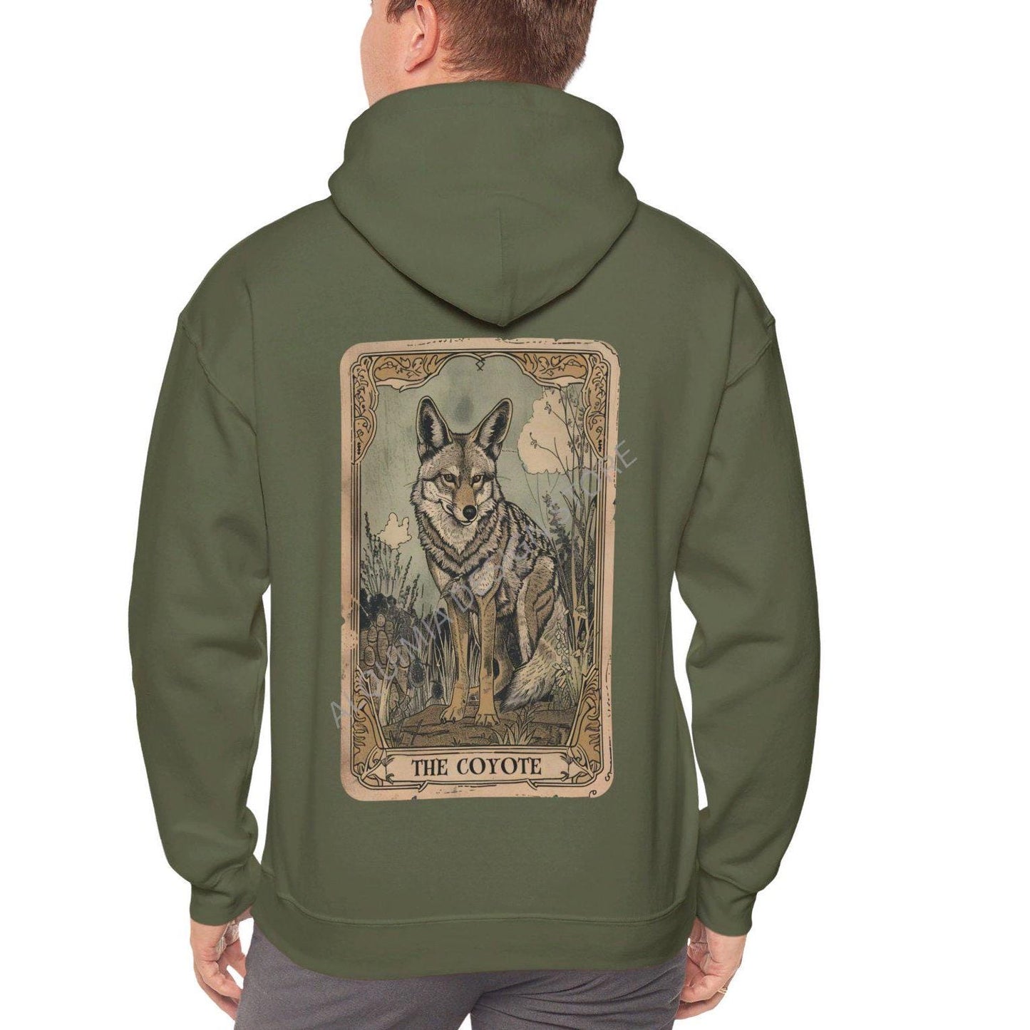 The Coyote Tarot Card Hoodie, Coyote Sweatshirt, Coyote Lover Gifts