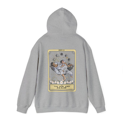Jiu Jitsu Hoodie The Bow and Arrow Tarot Card Hoodie, Bow and Arrow BJJ Pose