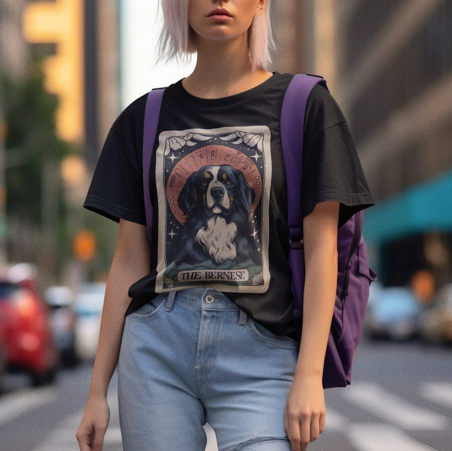Bernese Mountain Dog Tarot Card T-Shirt - Dog Mom Gift