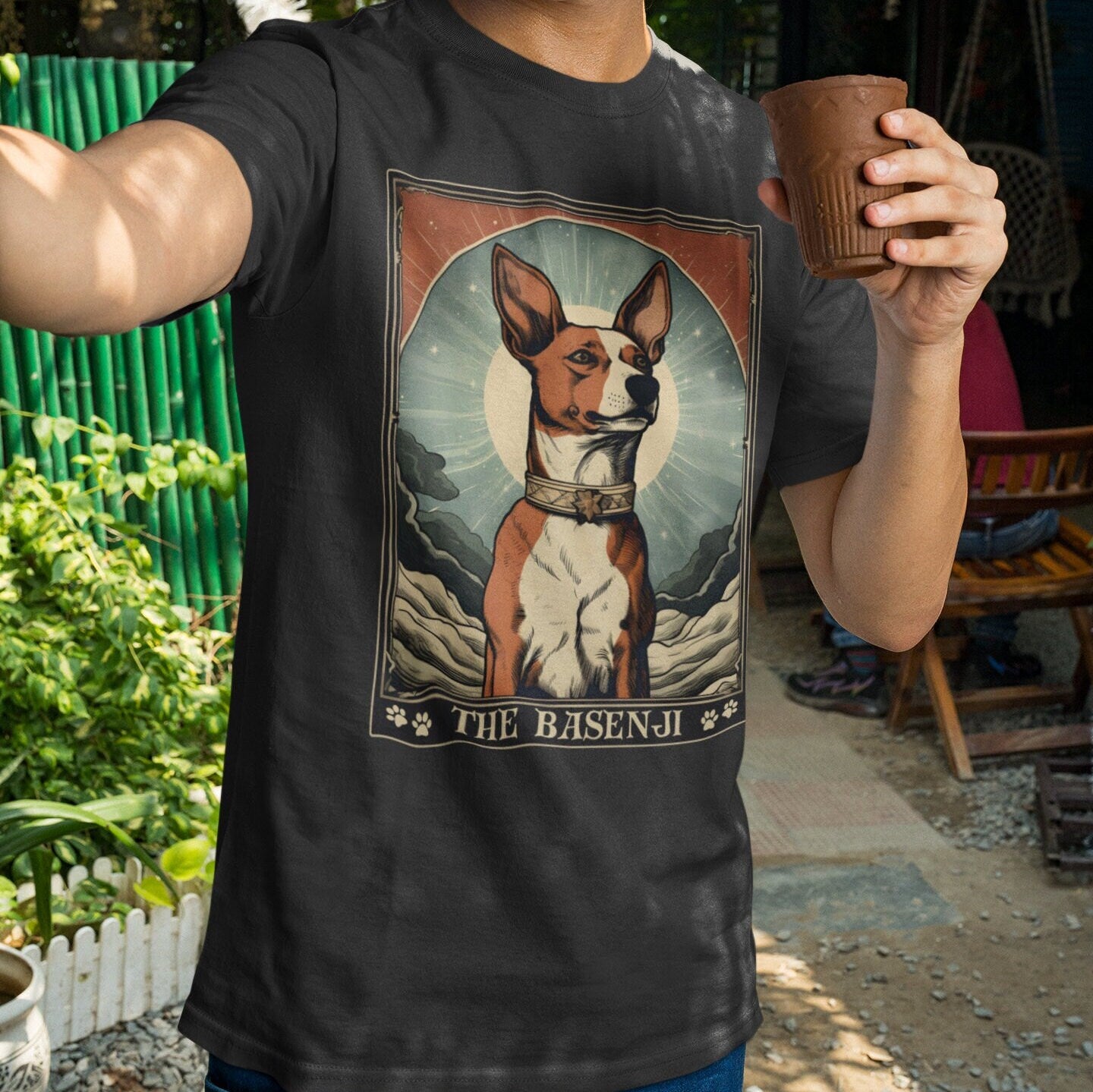 Basenji Tarot Card Shirt - Gifts for Basenji Moms and Owners