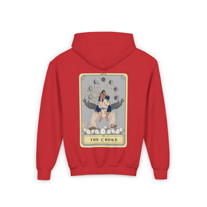 Jiu Jitsu Youth Hoodie, The Choke Tarot Card JiuJitsu YOUTH SIZE Hooded