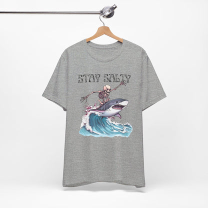 Stay Salty Shirt, Surfing T-shirt Beach Lover Ocean Life Surfer Shark Shirt