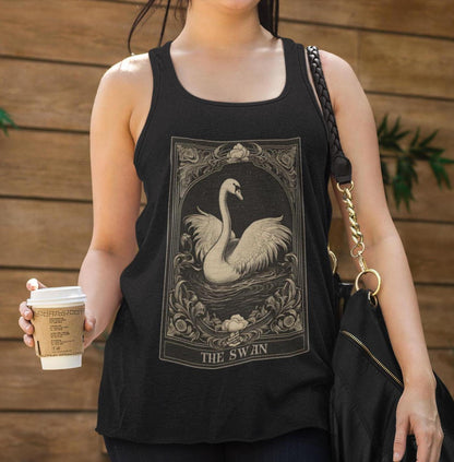 The SwanTarot Card Tank Top, White Swan Shirt Animal Lover