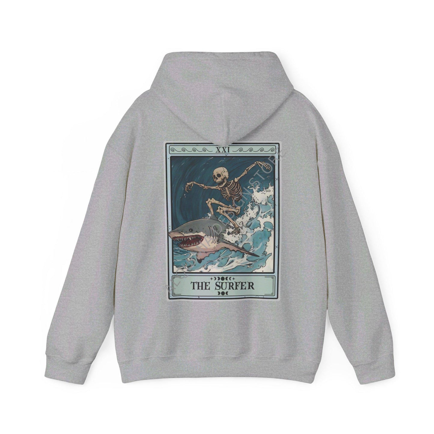 The Surfer Tarot Card Hoodie, Surfing Hoodie for Surfer, Beach Lover Ocean Life