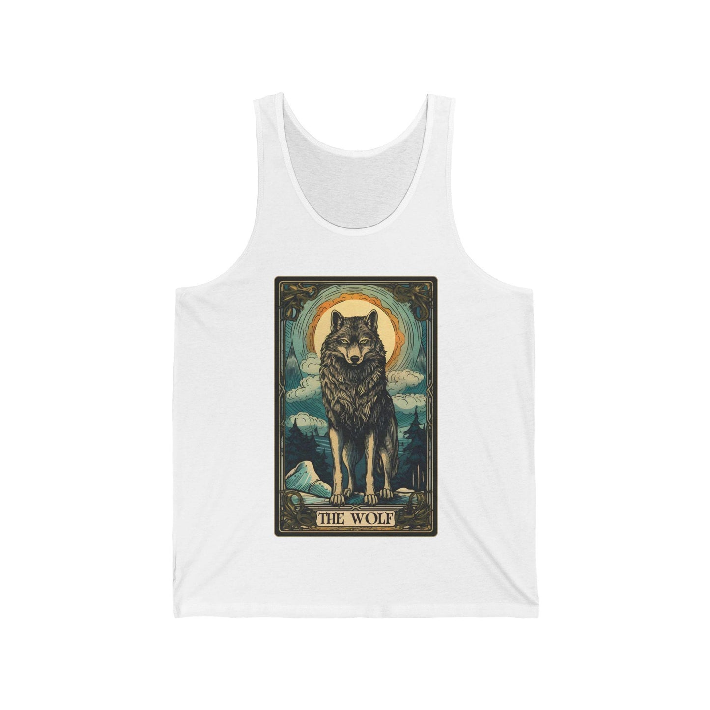 Wolf Tank Top, The Wolf Tarot Card Shirt, Wild Animal Lover Gift