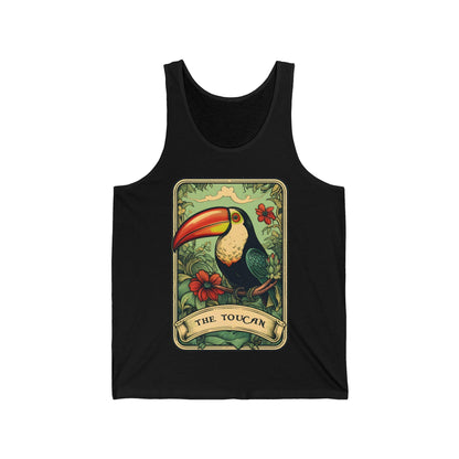 The Toucan Tarot Card Tank Top, Toucan Shirt Bird Lover Gift Birdwatching