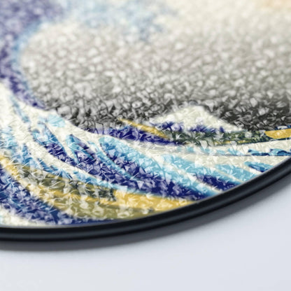 The Great Wave off Kanagawa Stained Glass SunCatcher Window Hanging Decor Art