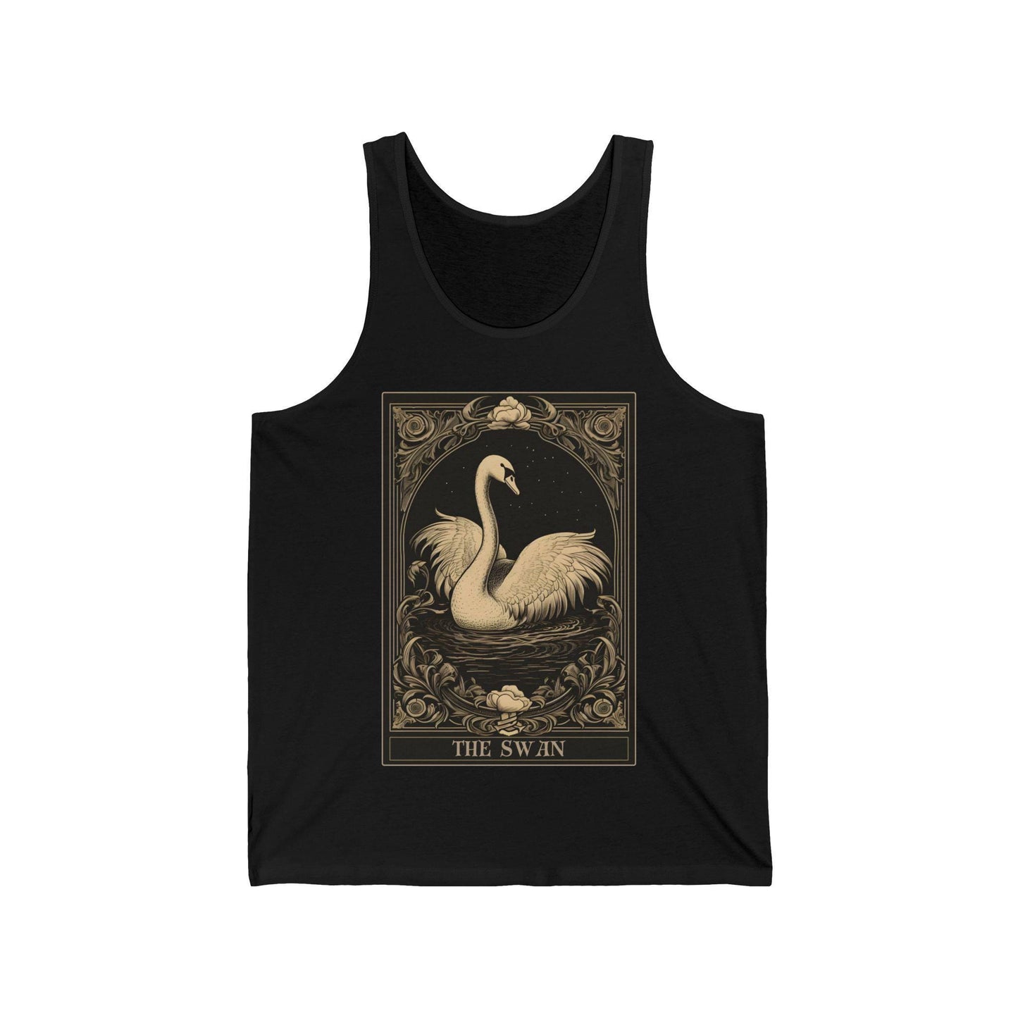 The SwanTarot Card Tank Top, White Swan Shirt Animal Lover