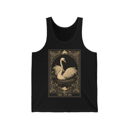 The SwanTarot Card Tank Top, White Swan Shirt Animal Lover