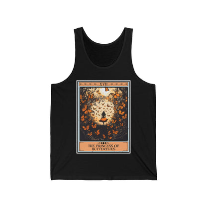 The Princess of Butterflies Tarot Card Tank Top, Monarch Butterfly Shirt