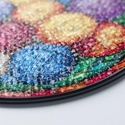Yarn Stained Glass Sun Catcher - Crochet Window Hanging for Knitters and Yarn Lovers