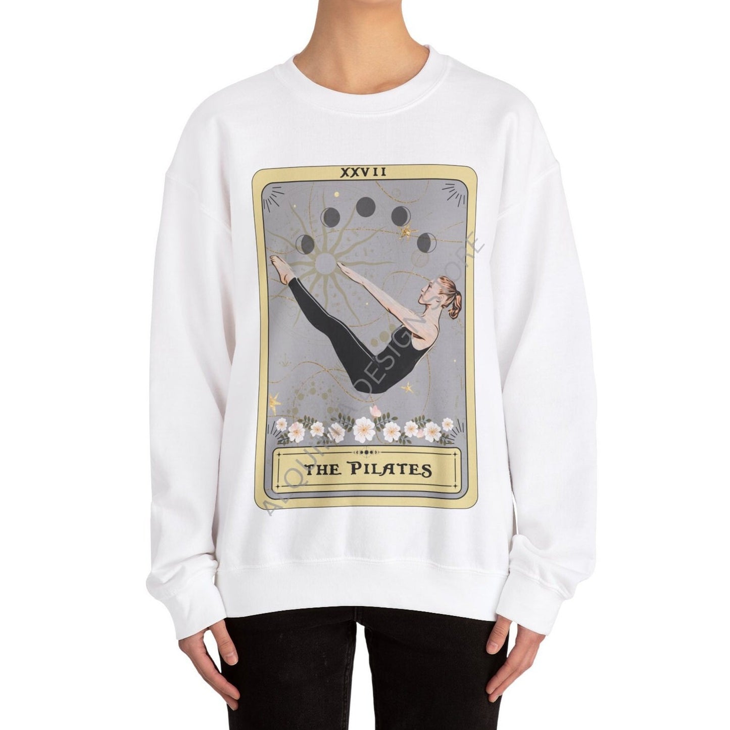 Pilates Tarot Card Sweatshirt - Gift for Pilates Lovers Crew Neck Jumper