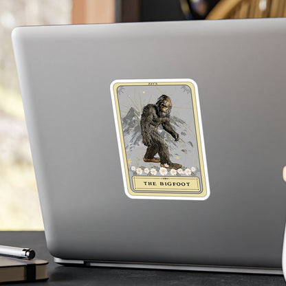 Bigfoot Tarot Card Sticker - Waterproof Sasquatch Vinyl Decal 3 x 4