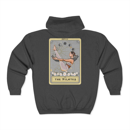 The Pilates Tarot Card Zip Up Hoodie, Pilates Sweatshirt Hoodie Full Zip Hooded