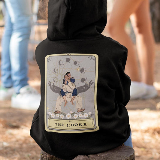Jiu Jitsu Youth Hoodie, The Choke Tarot Card JiuJitsu YOUTH SIZE Hooded