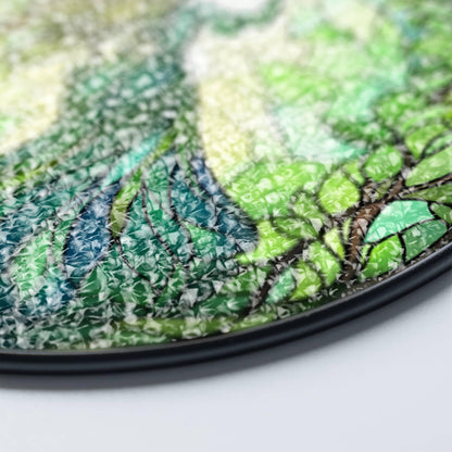 Green Witch Stained Glass Sun Catcher - Plant Lover Window Decor