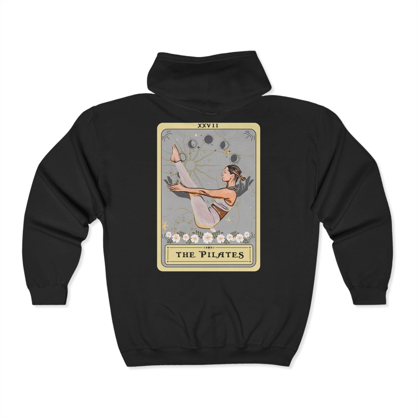 The Pilates Tarot Card Zip Up Hoodie, Pilates Sweatshirt Hoodie Full Zip Hooded