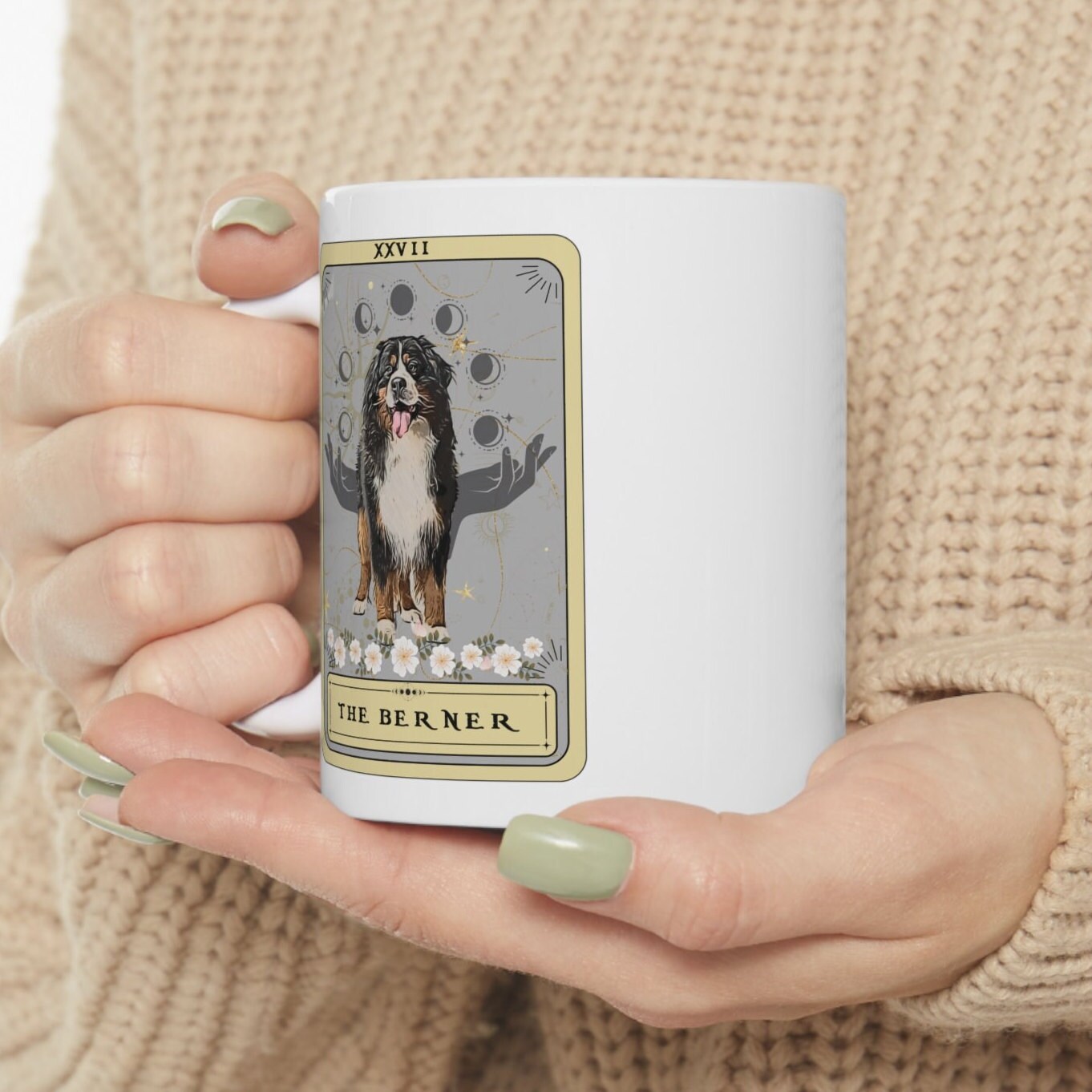 Bernese Mountain Dog Tarot Card Mug - Gifts for Berner Owners and Moms