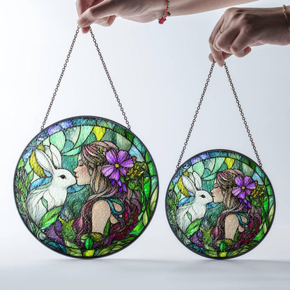 Spring Stained Glass Spring Equinox SunCatcher Ostara Light Catcher Window Hanging