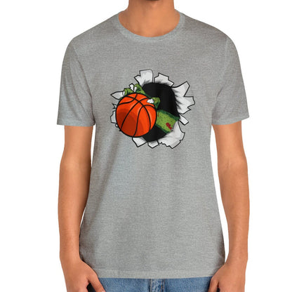 Zombie Basketball Halloween Shirt - Spooky Monster Tee