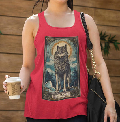 Wolf Tank Top, The Wolf Tarot Card Shirt, Wild Animal Lover Gift