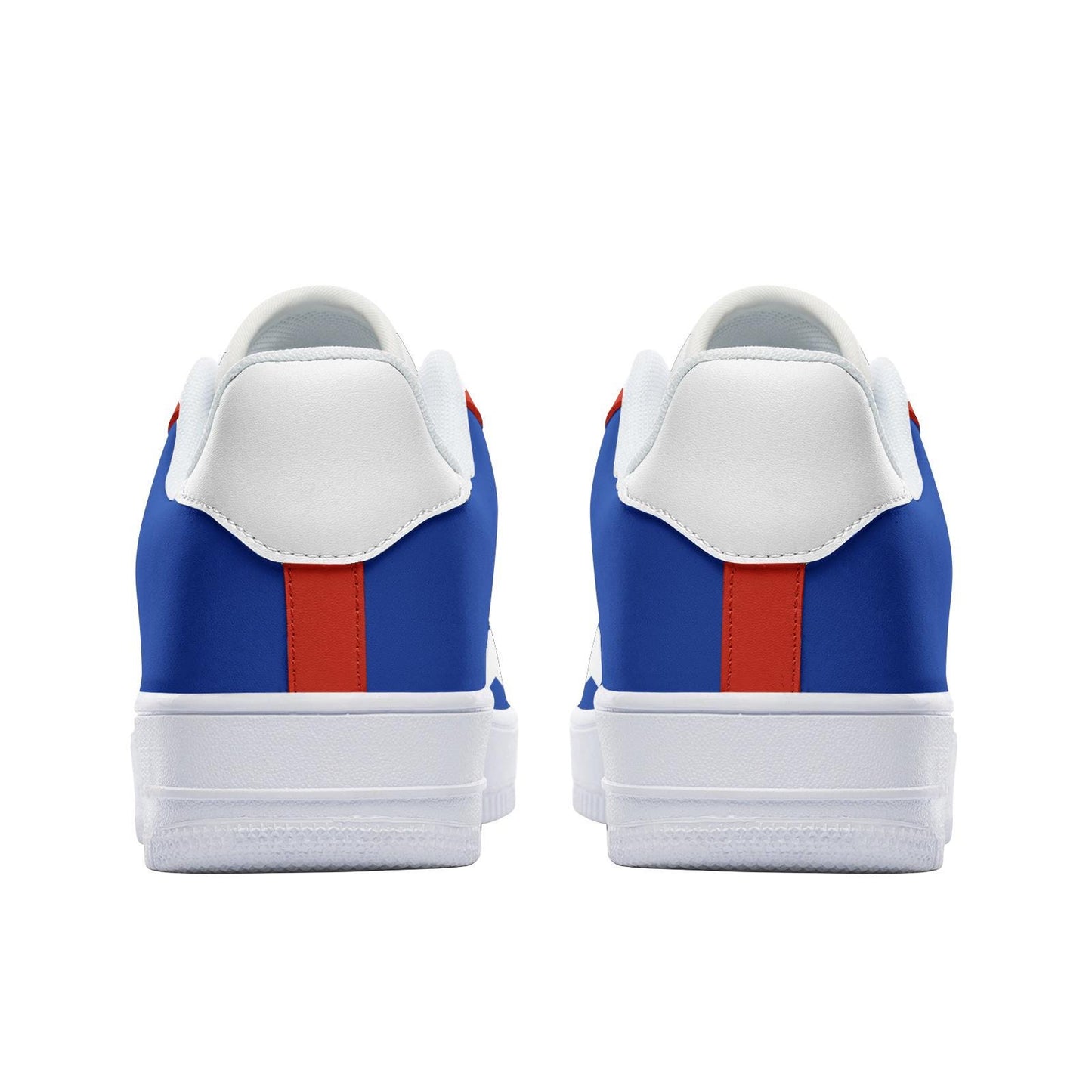 Chile Flag Sneakers, Chilean Colors Unisex Low Top Vegan Leather Sneakers