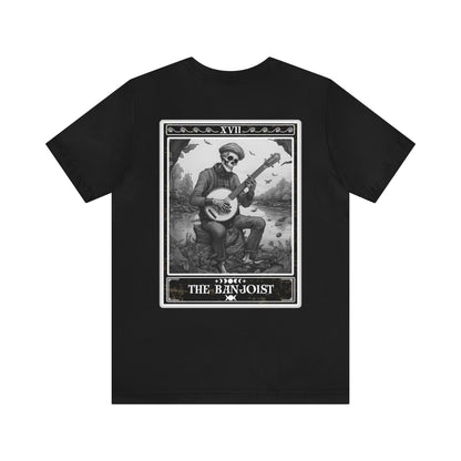 Banjo Player Shirt, The Banjoist Tarot Card Shirt BACK PRINT, Banjo Shirt Banjo Gifts for Banjoist