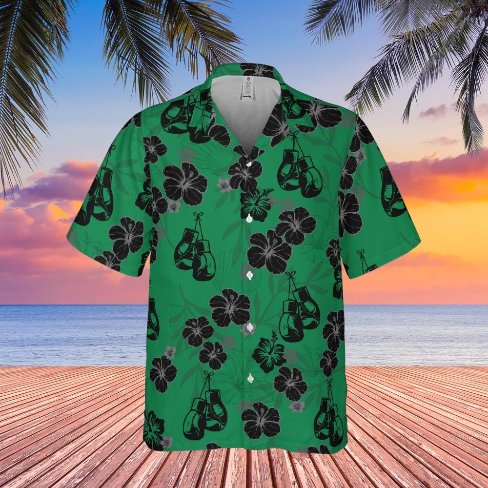 Boxing Hawaiian Shirt, Boxer Shirt Box Short-sleeve Hawaiian Shirt Boxing Gloves Shirt