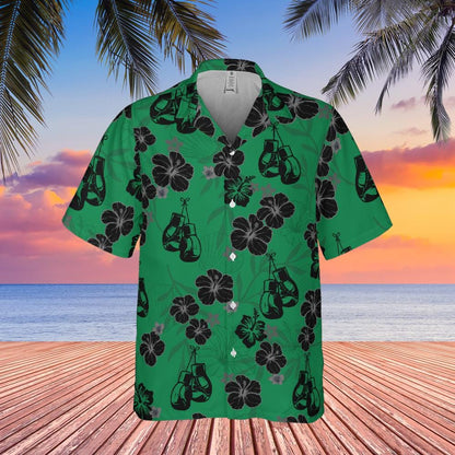 Boxing Hawaiian Shirt, Boxer Shirt Box Short-sleeve Hawaiian Shirt Boxing Gloves Shirt