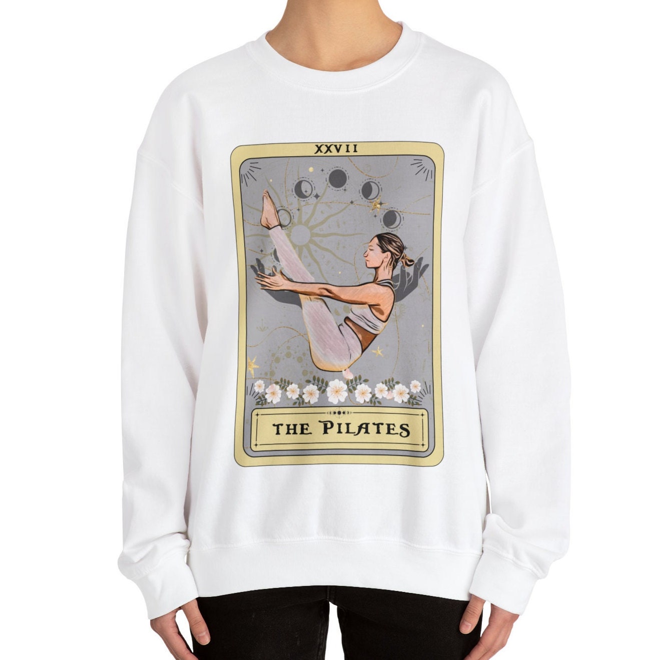Pilates Sweatshirt, The Pilates Tarot Card Sweatshirt, Pilates Gift