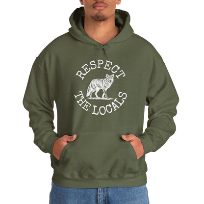 Coyote Hoodie, Respect The Locals Coyote Sweatshirt, Coyote Lover Hoodie Gifts