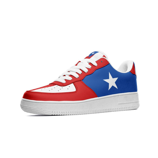 Puerto Rico Flag Sneakers Puerto Rican Colors Unisex Vegan Leather Boricua Shoes