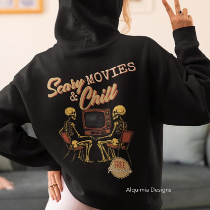 Halloween Hoodie - Vintage Skeleton Sweatshirt for Scary Movie Lovers