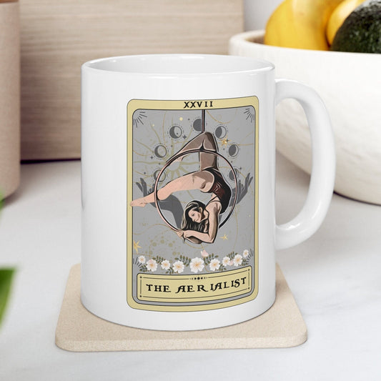 Aerialist Tarot Card Mug - Aerial Dancer Gift for Aerial Hoop Enthusiasts