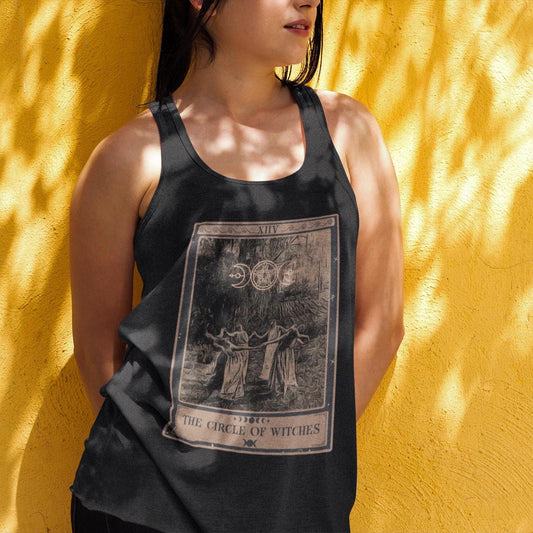 The Circle of Witches Tarot Card Tank Top, Witchy Shirt