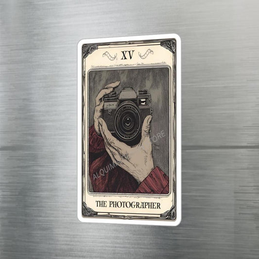 Photographer Tarot Card Sticker - Waterproof Vinyl Laptop Decal